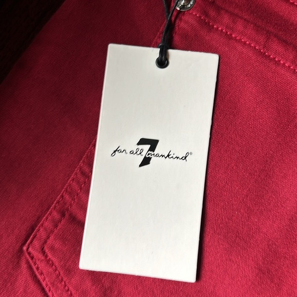Final sale- 7 for all mankind jeans-nwt  maroon size 32 - Picture 4 of 6